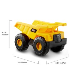 CatToysOfficial, CAT Construction Dump Truck Set with Cat Hard Hat and Sand Tools | Outdoor Toys for Kids Ages 3+
