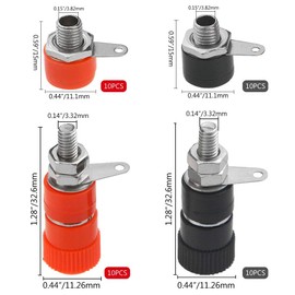 WMYCONGCONG 40 PCS Binding Posts Terminals 4mm Banana Plug Socket + 4mm Banana Plugs Female Jack Socket Mount Connectors for Banana Plugs Amplifier Terminal Binding Post