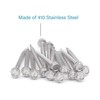 IMScrews 100pcs #8 x 2" Stainless Hex Washer Head Self