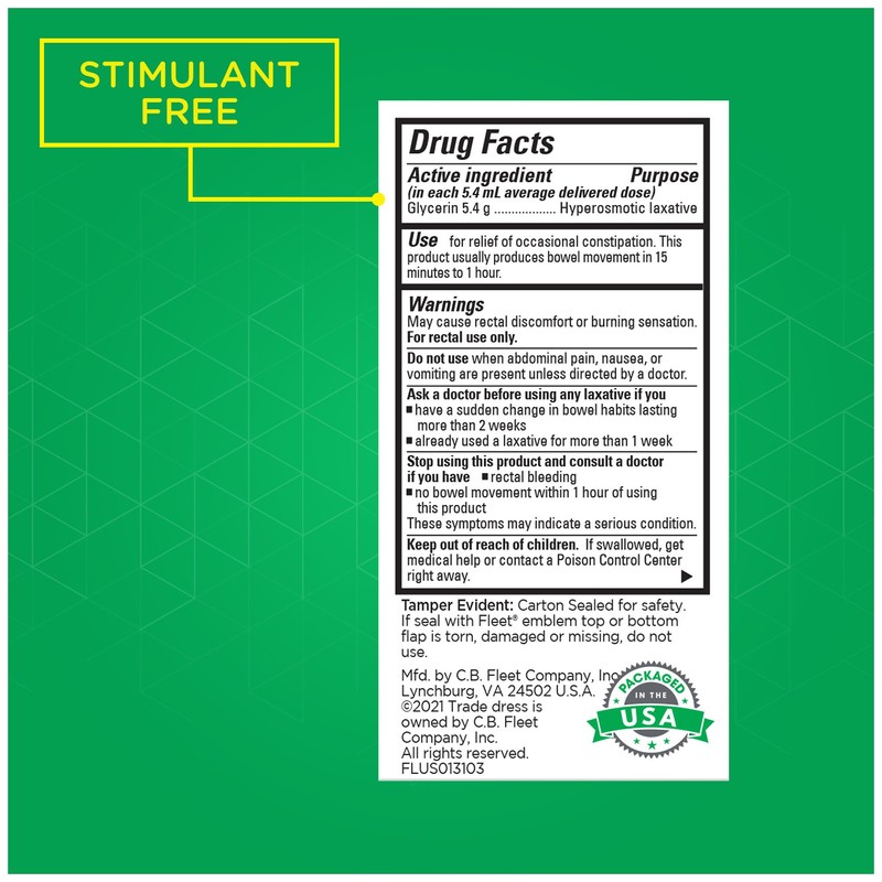 Fleet Laxatives, Liquid Glycerin Suppositories for Adult Constipation Relief, 7.5