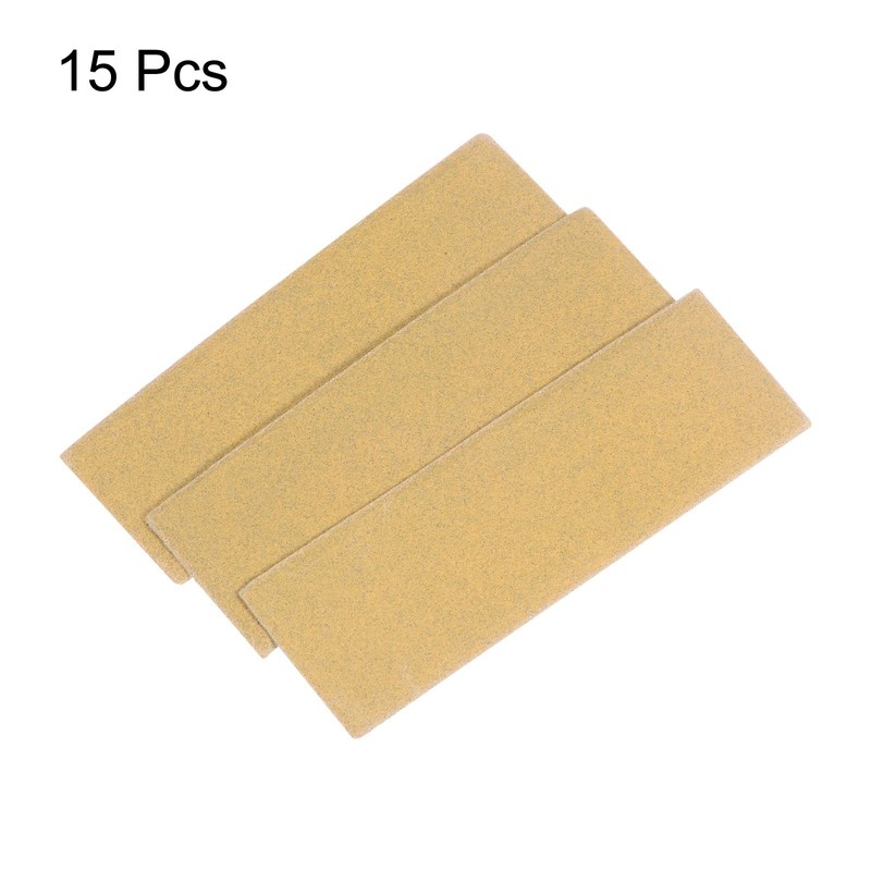 HARFINGTON 15pcs Micro Sander Paper 150 Grit 3.5x1.2 Inch Mini