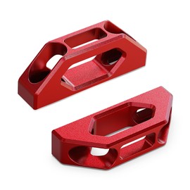 RENO Tie Down Hooks, Aluminium Bed Tie Down Anchors D Rings Compatible with Universal Truck Camper Pickup Trailer Cargo Control (Red,2PCS)