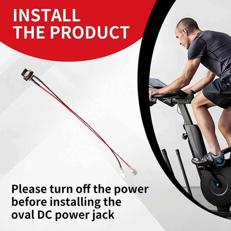 brougetme for Peloton Exercise Bike Compatible Power Plug Connector Input