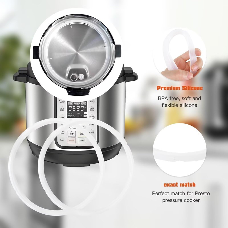 Upgraded 2Pcs Sealing Rings for Presto Pressure Cooker 12 Qt,