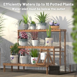 Automatic Plant Watering Devices for Indoor/Outdoor, GreenVation 2.4GHz WiFi Sprinkler Timer Self Watering System for Potted Plants, Smart Auto Drip Irrigation Kit for Garden