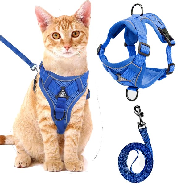 Tiagoboo Cat Harness and Leash Set,Escape Proof Adjustable Soft Lightweight
