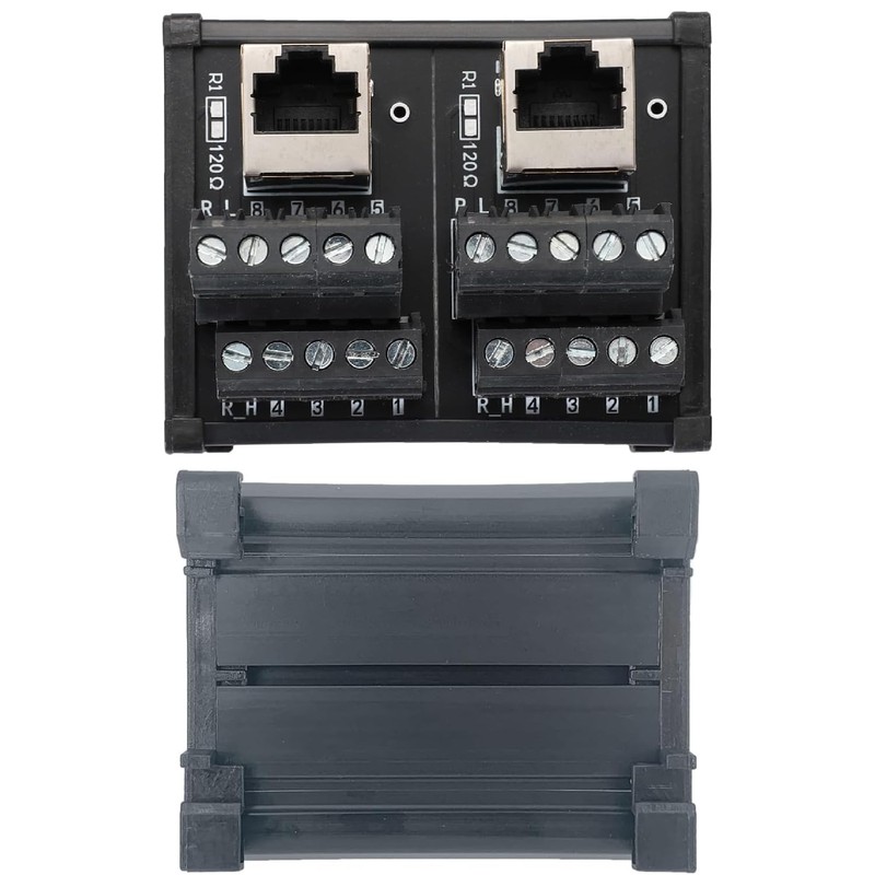 Harrisen RJ45 8P8C DIN Interconnect Mount Ethernet Connector Distribution Breakout