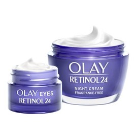 Olay Retinol 24 Skin Care Sets & Kits: Night Cream, 50 ml + Eye Cream, 15 ml With Retinol Complex and Vitamin B3, Firming Anti-Ageing Cream & Serum, Visibly Reduces Wrinkles And Lines, Fragrance Free