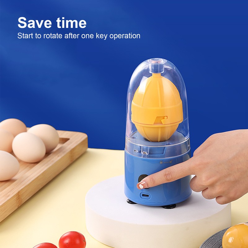 Egg Scrambler Blue Electric Food Grade Material Silicone Bottom Dishwasher
