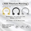 ESHIONER G23 Titanium Septum Rings Horseshoe Piercing Daith Tragus Lip