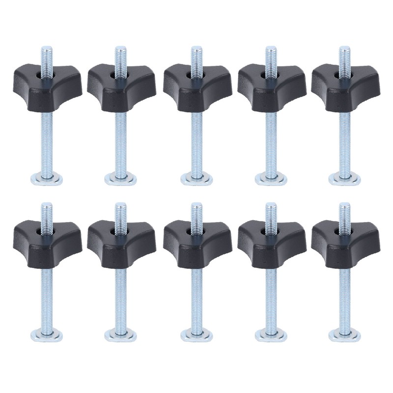 10 Sets T Track Knobs Stainless Steel M8x100mm Threaded Bolt