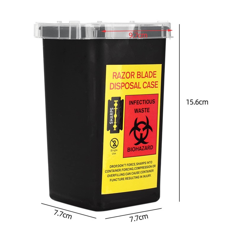 TEONEI Razor Blades Dispenser Case,Small Portable Sharps Container,Razor Blades Disposal