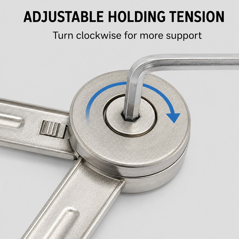 2-Pack Adjustable Steel Soft Close Lid Support Hinges, 40 lb