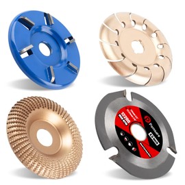 Upgraded Wood Carving Disc Grinding Wheel, Angle Grinder Attchments Wood Shaping Disc Cutting Wheel, Grinder WoodCarving Tools for Angle Grinder 4 1/2 inch with 5/8 & 7/8 Arbor