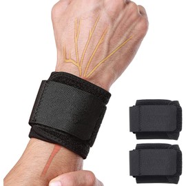Libershine Wrist Bandages, Pack of 2 Wrist Support Wrist Bandage Fitness Hand Bandage Wrist Bandage Wrist Bandage with Velcro Fastening Wrist Wrap
