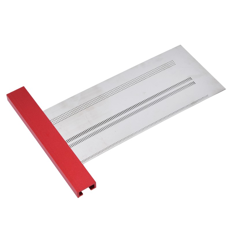 T Rule Stainless Steel Silver Scribing Ruler Woodworking Measuring Tool