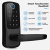 LORVIBO Smart Keyless Entry Door Lock, Fingerprint & Password, Black,