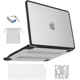 BlueSwan for MacBook Neo Case 13 Inch 2026, Model A3404 (A18 Pro Chip) Anti-Crack Rugged Protective Hard Shell Cover for MacBook Neo 13", with Keyboard Cover, Type-C, Frosted Clear