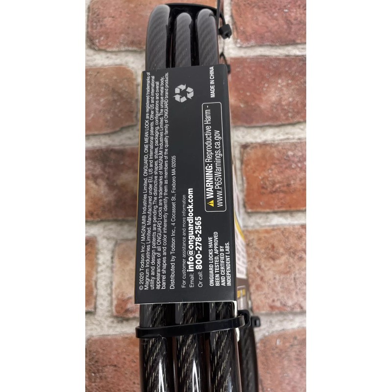 OnGuard One Mean Lock 6’ Straight Key Locking Cable. W/Light