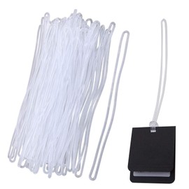 120Pcs Premium Clear PVC Travel Luggage Name Tag Loop Straps,6 Inch Name Tag Loop for Identification Cards ID,Loops for Luggage Tags
