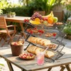 Velorique Collapsible Cooling Rack, Adjustable Stainless Steel Drying Rack (FOLD-2-TIER)