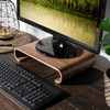 Navaris Wood Monitor Stand Riser - Computer Desk Organizer Desktop
