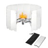 Doyime Windscreen Reflector, Bonfire, Windshield, Camping, Foldable, Bonfire Reflector, Galvanized