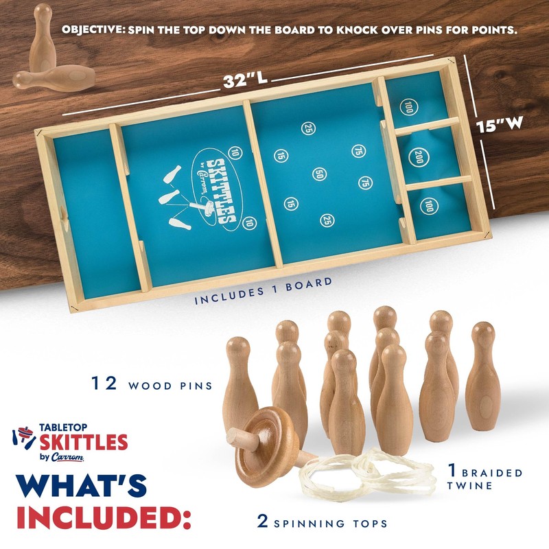 Carrom Skittles Game – Large Board Games for Adults &