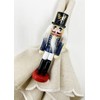 Fennco Styles Handmade Wooden Nutcracker Decorative Napkin Rings, Set of