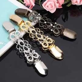 Sweater Clip, 3pcs Hollow Flower Pattern Vintage Sweater Shawl Clips Retro Cardigan Collar Clips, Sweater Shirts Dresses Shawl Clips for Women Girls