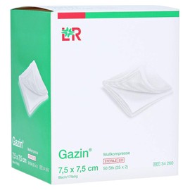 Gazin Kompressen 7,5x7,5cm 8fach steril, 25X2 St [Badartikel]