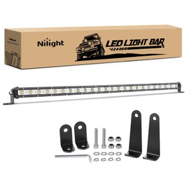 Nilight Single Row LED Light Bar Ultra-Slim Spot Flood Combo Pod 25 Inch 72W Fog Light Driving Work Roof Bumper Lighting for Offroad 4x4 Trucks Pickup SUV ATV UTV