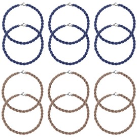 XIHIRCD 12pcs Boot Blousers, Trouser Legs Ties with Metal Hooks Shoelaces Army Leg Straps for Outdoor Activities Women Men Military Combat Elastic Boot Bands(Khaki & Navy Blue)