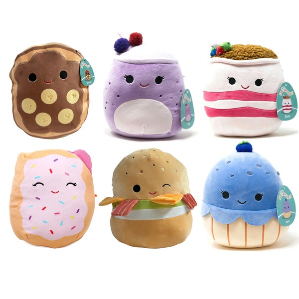 Squishmallow Official Kellytoy 5 inch Breakfast Squad Stuffed Plush Food