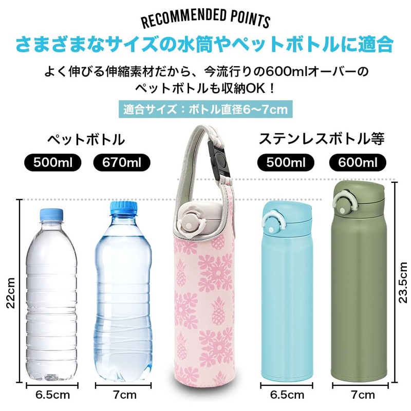 HAVIKA Water Bottle Cover, Bottle Case, Shoulder Strap, Pet Bottle,