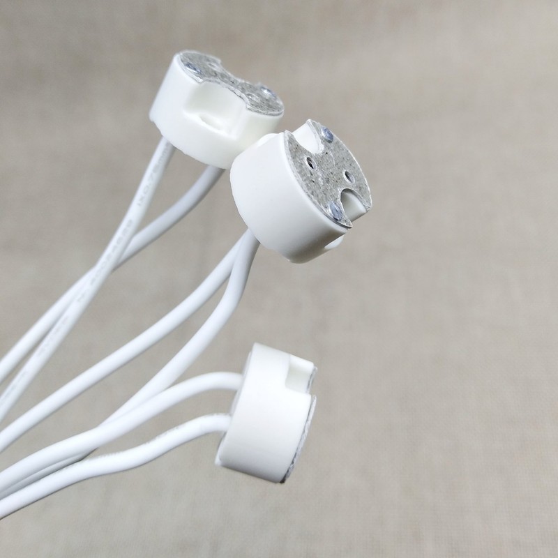 6 pcs G8 Base Porcelain Halogen Socket G8 LED Light