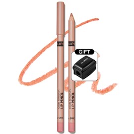 THESAEM Cover Perfection Lip Pencil - Slim, Easy-Blend & Overlip Makeup, Creamy Matte Lip Liner, Long-Lasting with Built-In Sharpener (03 Peach)