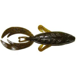 Big Bite Baits 3.5-Inch Rojas Fighting Frog Lures-Pack of 10 (Green Pumpkin/Watermelon Red Laminate)