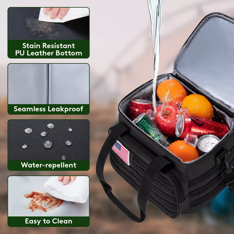 Lifewit Double Deck Tactical Lunch Box for Men, Expandable Leakproof