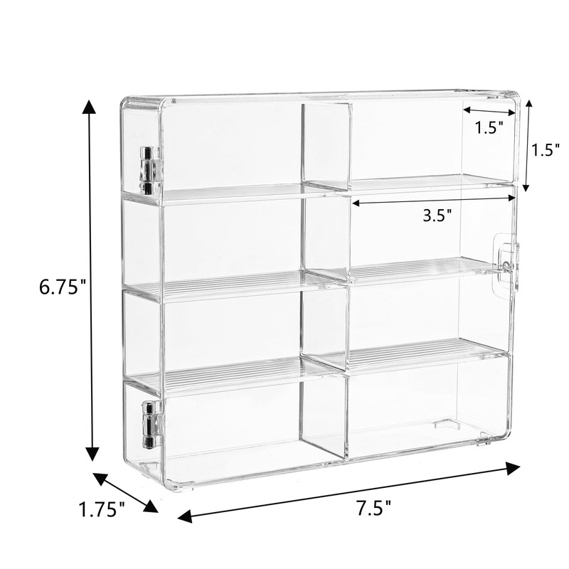 Frcctre 4 Pack Acrylic Display Case for 1/64 Scale Matchbox