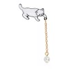 Jextech 2 Pin Broche Metalico Gato Borla De Perla