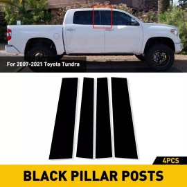 Unbranded 4Pc Pillar Post For 2007-2021 Toyota Tundra Door Trim Cover Car Auto Accessories