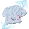 FRCOLOR Bowknot Microfiber Hair Drying Cap for Quick Absorption Lightweight