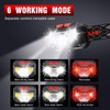 MODOAO Headlamp Flashlight,6 Modes Super Bright LED Rechargeable Headlight with