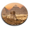1x Round MDF Magnet 6cm - The Sphinx & Pyramids