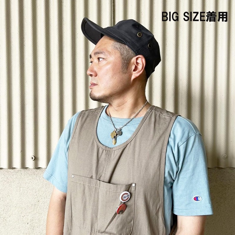 SIDE TRIP Original Work Cap, Large Size, Plain, Cotton, Deep,