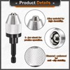 HARFINGTON Keyless Drill Chuck 1/4" Hex Shank Chuck Conversion Adapter