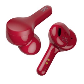 JVCKENWOOD HA-A8T-R Fully Wireless Earphones, Open Type, Body Weight: 0.2 oz (5.0 g), Small, Lightweight Body, Up to 15 Hours of Playback, Waterproof for Life, Bluetooth Ver5.0 Compatible, Red