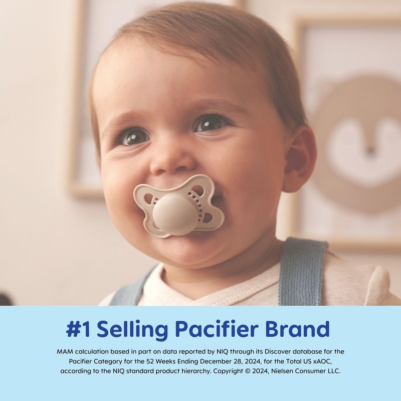 MAM Original Matte Baby Pacifiers, Binky for Boys 0-6 Months,