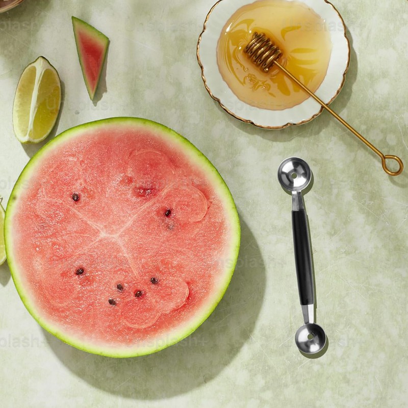 Tabanzhe Double Sided Melon Baller-Stainless Steel Fruit Baller Scoop Ice